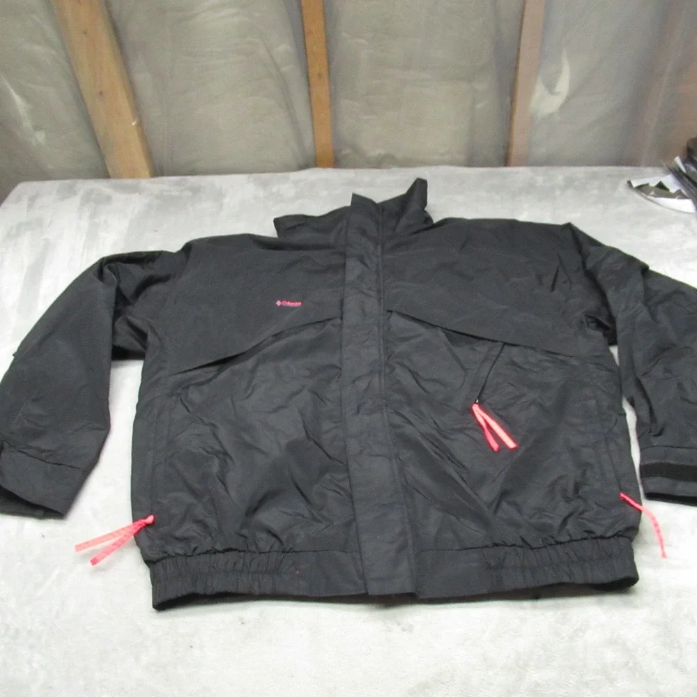 Columbia Ski Jacket Mens Large Black Whirlibird Radial Sleeve Full‎ Zip 90s VTG